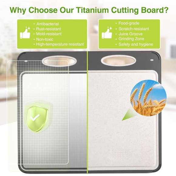 new Titanium Cutting Boards for Kitchen - - Picture 2 of 7